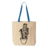 Natural Tote with Contrast-Color Handles Thumbnail