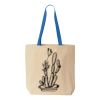 Natural Tote with Contrast-Color Handles Thumbnail
