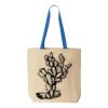 Natural Tote with Contrast-Color Handles Thumbnail