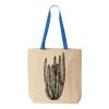Natural Tote with Contrast-Color Handles Thumbnail