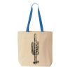 Natural Tote with Contrast-Color Handles Thumbnail