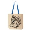 Natural Tote with Contrast-Color Handles Thumbnail