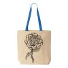 Natural Tote with Contrast-Color Handles Thumbnail
