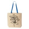 Natural Tote with Contrast-Color Handles Thumbnail