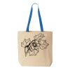 Natural Tote with Contrast-Color Handles Thumbnail