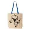 Natural Tote with Contrast-Color Handles Thumbnail