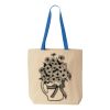 Natural Tote with Contrast-Color Handles Thumbnail