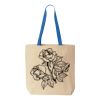 Natural Tote with Contrast-Color Handles Thumbnail