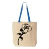 Natural Tote with Contrast-Color Handles Thumbnail