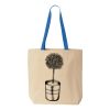 Natural Tote with Contrast-Color Handles Thumbnail