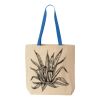 Natural Tote with Contrast-Color Handles Thumbnail