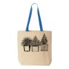 Natural Tote with Contrast-Color Handles Thumbnail