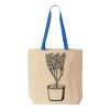 Natural Tote with Contrast-Color Handles Thumbnail