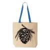 Natural Tote with Contrast-Color Handles Thumbnail