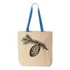 Natural Tote with Contrast-Color Handles Thumbnail