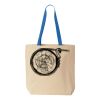 Natural Tote with Contrast-Color Handles Thumbnail