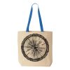 Natural Tote with Contrast-Color Handles Thumbnail