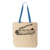 Natural Tote with Contrast-Color Handles Thumbnail