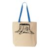 Natural Tote with Contrast-Color Handles Thumbnail