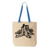 Natural Tote with Contrast-Color Handles Thumbnail