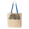 Natural Tote with Contrast-Color Handles Thumbnail