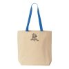 Natural Tote with Contrast-Color Handles Thumbnail