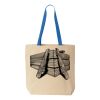 Natural Tote with Contrast-Color Handles Thumbnail