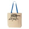 Natural Tote with Contrast-Color Handles Thumbnail