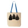 Natural Tote with Contrast-Color Handles Thumbnail