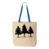 Natural Tote with Contrast-Color Handles Thumbnail