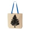 Natural Tote with Contrast-Color Handles Thumbnail