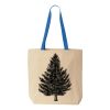 Natural Tote with Contrast-Color Handles Thumbnail