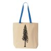 Natural Tote with Contrast-Color Handles Thumbnail