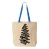 Natural Tote with Contrast-Color Handles Thumbnail