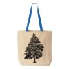 Natural Tote with Contrast-Color Handles Thumbnail