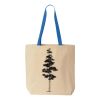 Natural Tote with Contrast-Color Handles Thumbnail