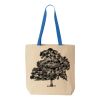 Natural Tote with Contrast-Color Handles Thumbnail