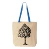 Natural Tote with Contrast-Color Handles Thumbnail