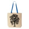 Natural Tote with Contrast-Color Handles Thumbnail