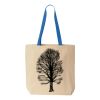 Natural Tote with Contrast-Color Handles Thumbnail