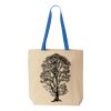 Natural Tote with Contrast-Color Handles Thumbnail