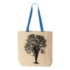 Natural Tote with Contrast-Color Handles Thumbnail