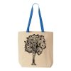 Natural Tote with Contrast-Color Handles Thumbnail
