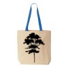 Natural Tote with Contrast-Color Handles Thumbnail