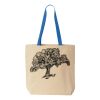 Natural Tote with Contrast-Color Handles Thumbnail