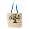 Natural Tote with Contrast-Color Handles Thumbnail