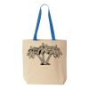 Natural Tote with Contrast-Color Handles Thumbnail
