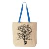 Natural Tote with Contrast-Color Handles Thumbnail