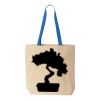 Natural Tote with Contrast-Color Handles Thumbnail