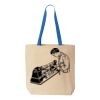 Natural Tote with Contrast-Color Handles Thumbnail